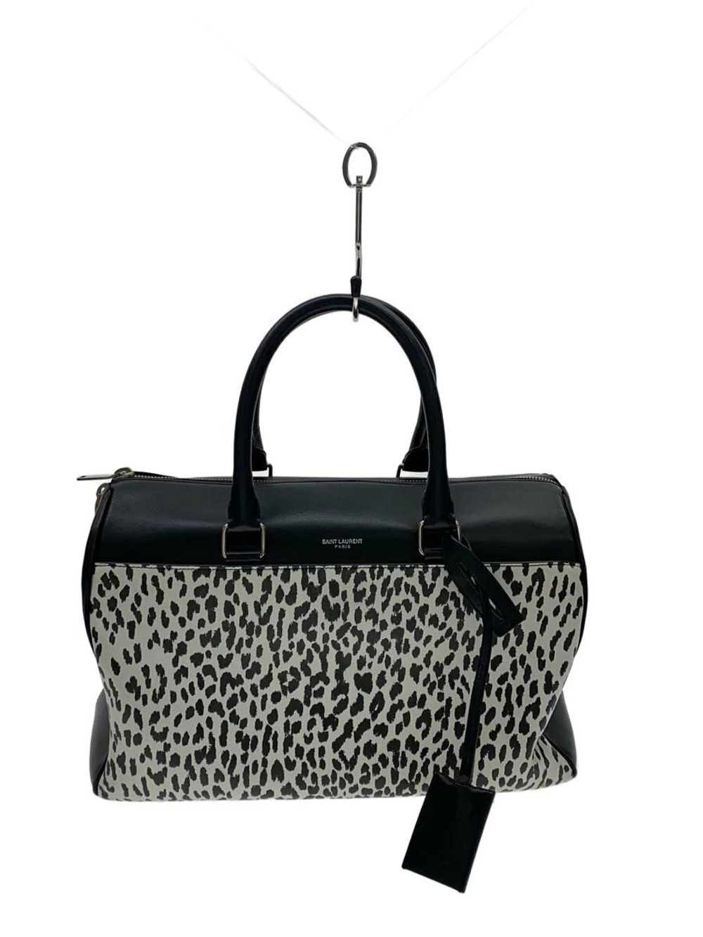 Saint Laurent Baby Duffle Leopard Handbag Leather Black All over